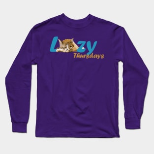 Lazy Cat Thursdays Long Sleeve T-Shirt